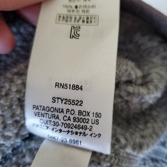 Patagonia Grey Burnout Quarter Zip Long Sleeve Collard Sweater Small Unisex - Picture 11 of 15